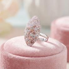 Сребърен пръстен Бадем с кристали от Sw® Marilyn