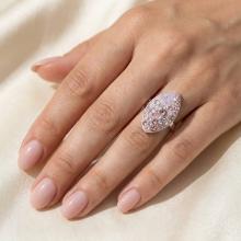 Сребърен пръстен Бадем с кристали от Sw® Marilyn