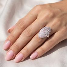 Сребърен пръстен Бадем с кристали от Sw® Marilyn