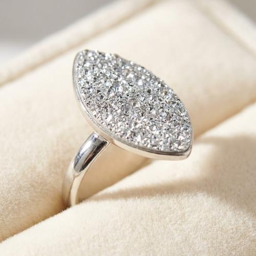 Сребърен пръстен Бадем с кристали от Sw® Crystal
