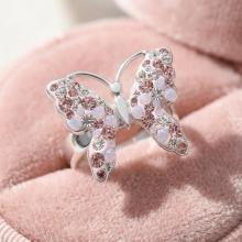 Сребърен пръстен Пеперуда с кристали от Sw® Marilyn