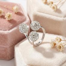 Сребърен пръстен с кристали от Sw® SP683 Crystal Сребърен пръстен с кристали от Sw® SP683 Crystal
