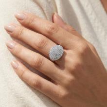 Сребърен пръстен с кристали от Sw® Crystal Сребърен пръстен с кристали от Sw® Crystal