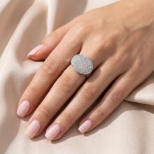 Сребърен пръстен с кристали от Sw® Crystal Сребърен пръстен с кристали от Sw® Crystal
