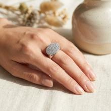 Сребърен пръстен с кристали от Sw® Crystal Сребърен пръстен с кристали от Sw® Crystal