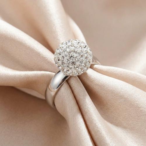 Сребърен пръстен с кристали от Sw® SP698 Crystal