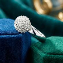 Сребърен пръстен с кристали от Sw® SP698 Crystal Сребърен пръстен с кристали от Sw® SP698 Crystal