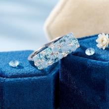 Сребърен Пръстен С Кристали От Sw® Deep Blue Сребърен Пръстен С Кристали От Sw® Deep Blue