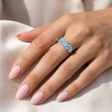 Сребърен Пръстен С Кристали От Sw® Deep Blue Сребърен Пръстен С Кристали От Sw® Deep Blue