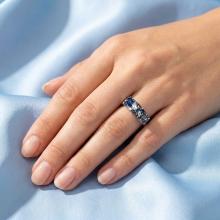 Сребърен пръстен с кристали от Sw®  SP699 Royal