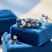Сребърен пръстен с кристали от Sw®  SP699 Royal