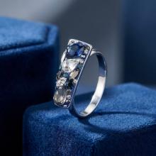 Сребърен пръстен с кристали от Sw®  SP699 Royal