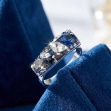 Сребърен пръстен с кристали от Sw®  SP699 Royal