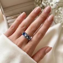 Сребърен пръстен с кристали от Sw®  SP699 Royal