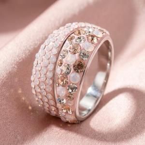 Сребърен пръстен с кристали от Sw® SP701 Marylin