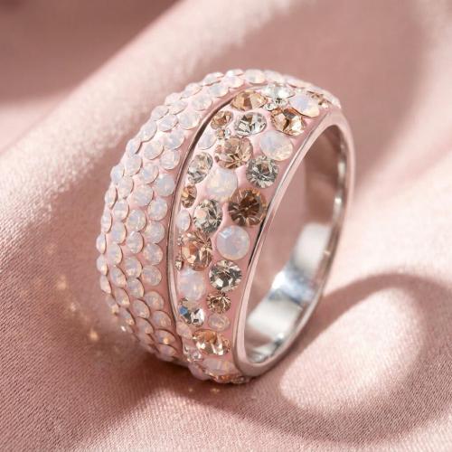 Сребърен пръстен с кристали от Sw®  SP701 Marylin