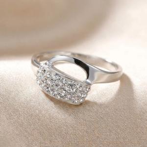 Сребърен пръстен с кристали от Sw® SP702 Crystal