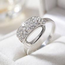 Сребърен пръстен с кристали от Sw® SP702 Crystal