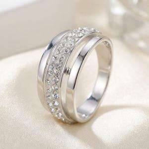 Сребърен пръстен с кристали от Sw® SP703 Crystal