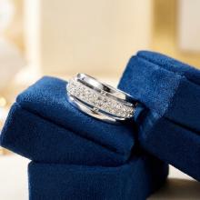 Сребърен пръстен с кристали от Sw® SP703 Crystal