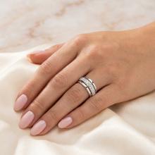 Сребърен пръстен с кристали от Sw® SP703 AB Crystal