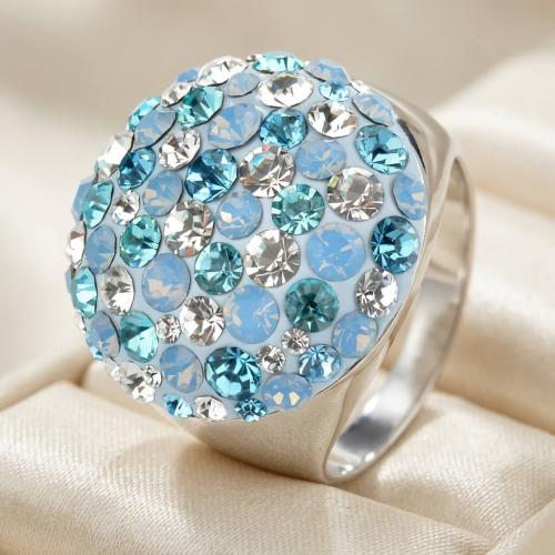 Сребърен Пръстен С Кристали От Sw® SP704 Deep Blue