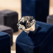 Сребърен пръстен с кристали от Sw® SP704 Black Marquise Сребърен пръстен с кристали от Sw® SP704 Black Marquise