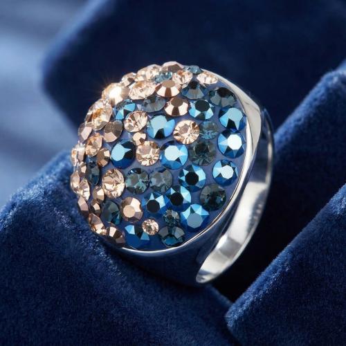 Сребърен пръстен с кристали от Sw®  SP704 Metallic Rose Gold