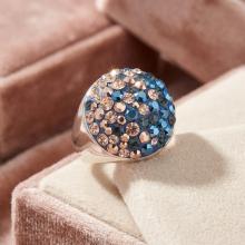 Сребърен пръстен с кристали от Sw®  SP704 Metallic Rose Gold