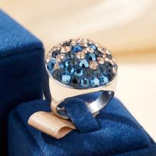 Сребърен пръстен с кристали от Sw®  SP704 Metallic Rose Gold