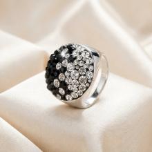 Сребърен Пръстен С Кристали От Sw® SP704 Black and White Сребърен Пръстен С Кристали От Sw® SP704 Black and White
