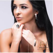 Сребърен Пръстен С Кристали От Sw® SP704 Black and White Сребърен Пръстен С Кристали От Sw® SP704 Black and White