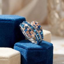 Сребърен пръстен с кристали от Sw® SP705 Metallic Rose Gold Сребърен пръстен с кристали от Sw® SP705 Metallic Rose Gold