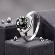 Сребърен пръстен с кристали от Sw®  SP706 AB Crystal