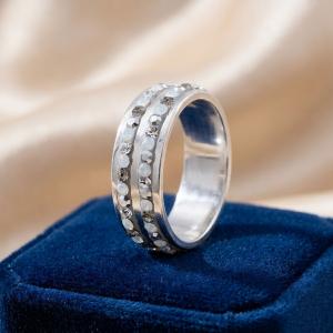 Silver ring with Crystals From Sw® SP707 Silver Shade