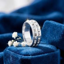 Silver ring with Crystals From Sw® SP707 Silver Shade Silver ring with Crystals From Sw® SP707 Silver Shade