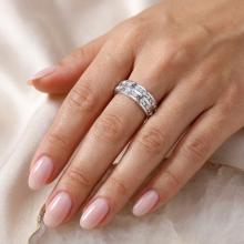 Silver ring with Crystals From Sw® SP707 Silver Shade Silver ring with Crystals From Sw® SP707 Silver Shade