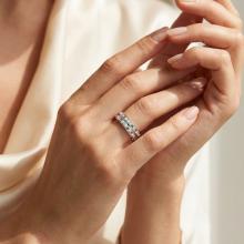 Silver ring with Crystals From Sw® SP707 Silver Shade Silver ring with Crystals From Sw® SP707 Silver Shade