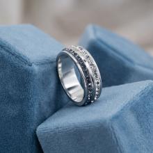 Сребърен Пръстен С Кристали От Sw® SP707 Steel and Crystal Сребърен Пръстен С Кристали От Sw® SP707 Steel and Crystal