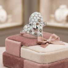 Сребърен Пръстен Сърце С Кристали От Sw® Silver Shade