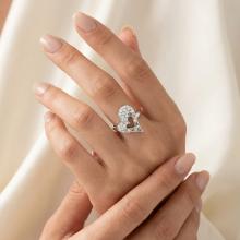 Сребърен Пръстен Сърце С Кристали От Sw® Silver Shade