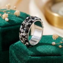 Сребърен пръстен Circlet с кристали от Sw® Late Night Сребърен пръстен Circlet с кристали от Sw® Late Night