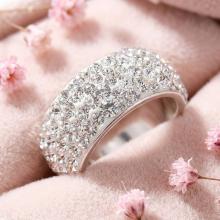 Сребърен пръстен Circlet с кристали от Sw® Crystal