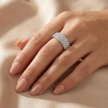 Сребърен пръстен Circlet с кристали от Sw® Crystal