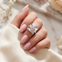 Сребърен пръстен с кристали от Sw® SP713 Marilyn