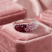 Сребърен пръстен с кристали от Sw® Cynthia Bold Rose