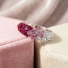 Сребърен пръстен с кристали от Sw® Cynthia Bold Rose