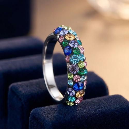 Сребърен Пръстен С Кристали От Sw® Cynthia Multicolor