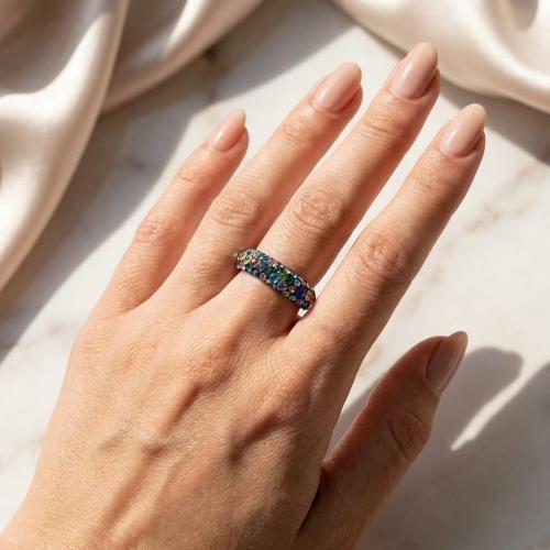 Сребърен Пръстен С Кристали От Sw® Cynthia Multicolor