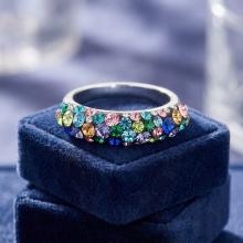 Сребърен Пръстен С Кристали От Sw® Cynthia Multicolor